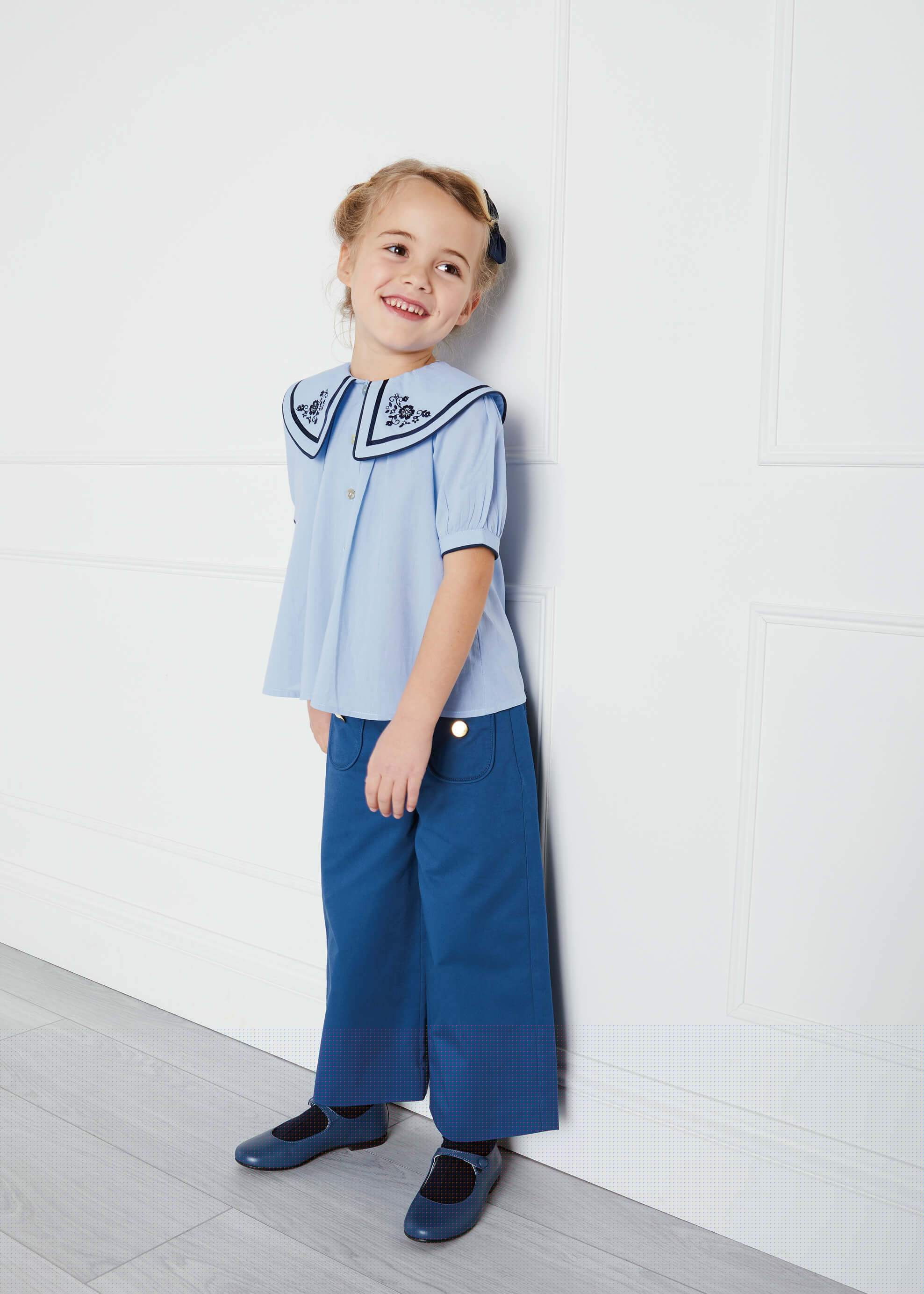 Openwork short socks - Navy (3mths-8yrs) Socks  from Pepa London