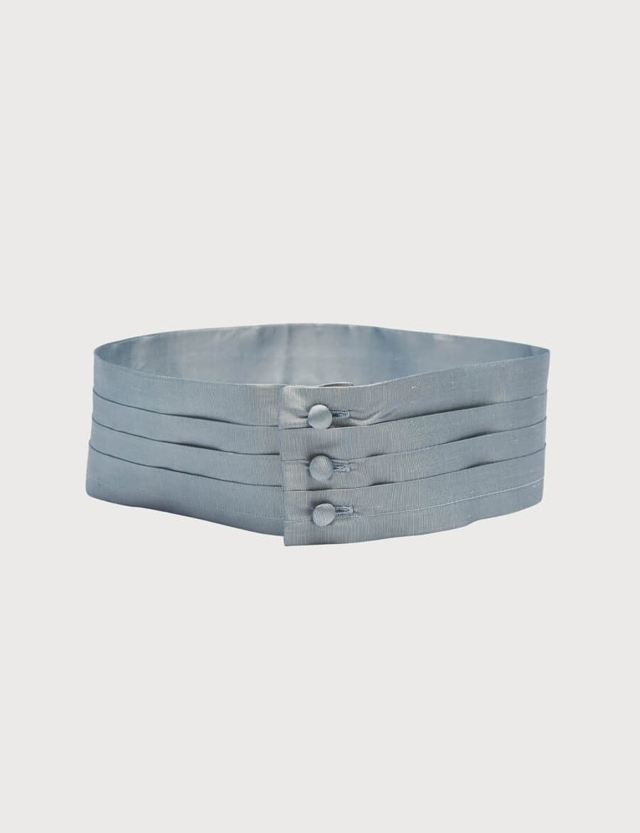 Blue Silk Pageboy Cummerbund Belts  from Pepa London