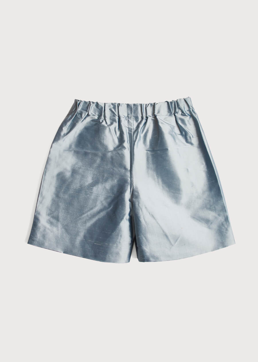 Boys Celebration Shorts Blue silk (4-10yrs) Shorts  from Pepa London