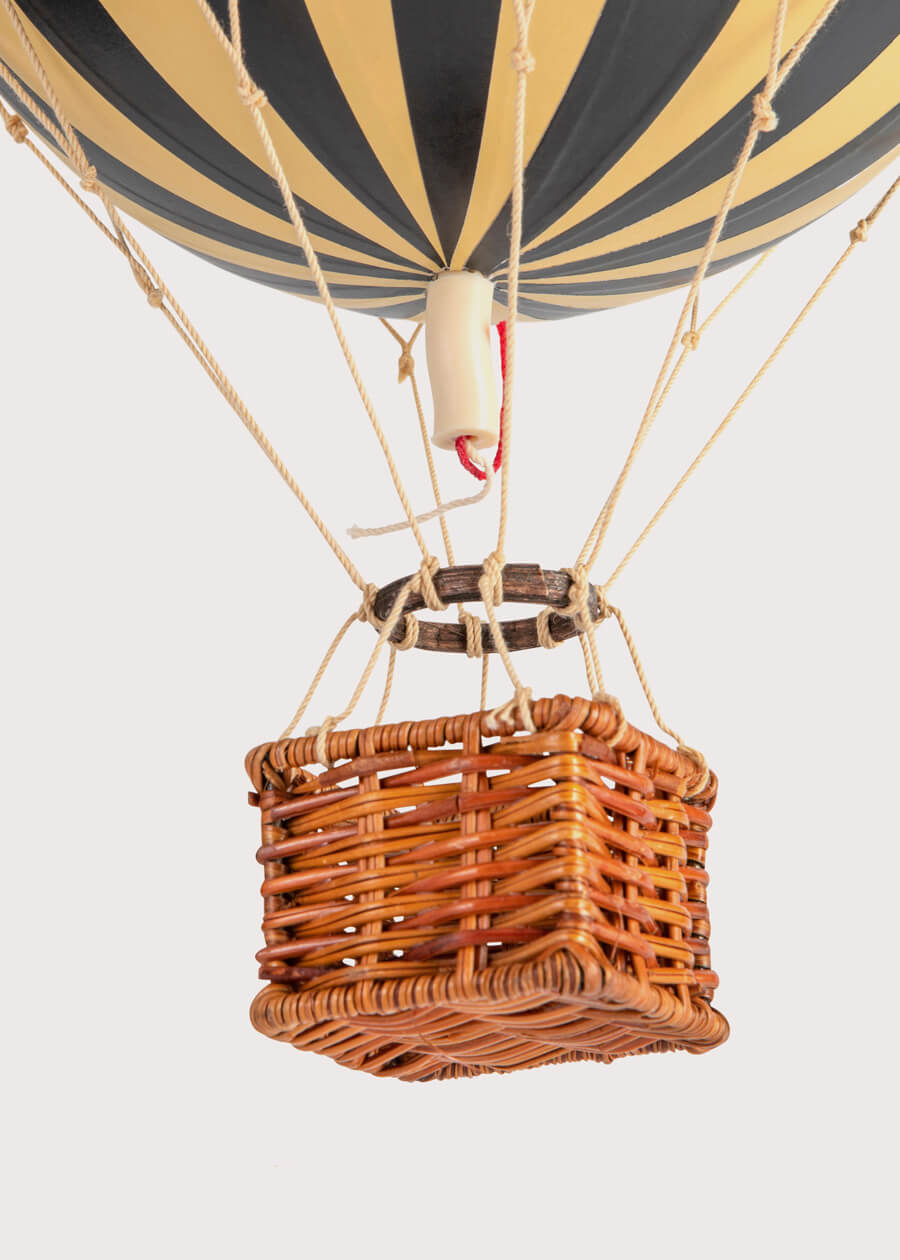 Striped Medium Hot Air Balloon in Black Toys  from Pepa London