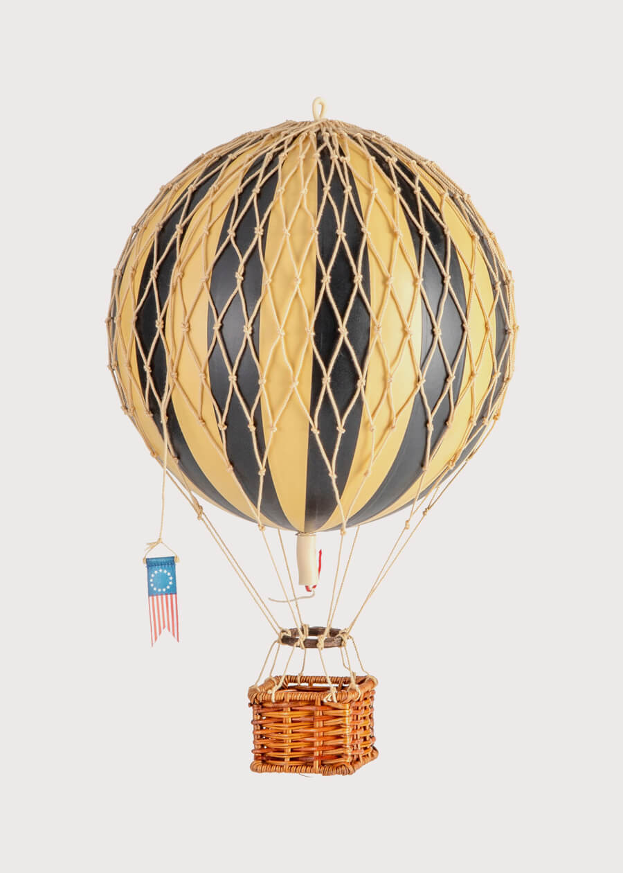 Striped Medium Hot Air Balloon in Black Toys  from Pepa London