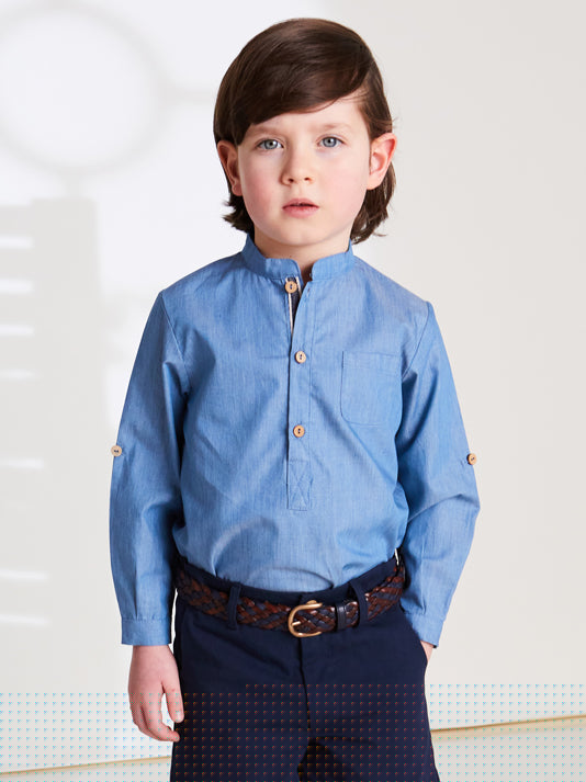 Classic Smart Shorts in Navy (4-10yrs) Shorts  from Pepa London